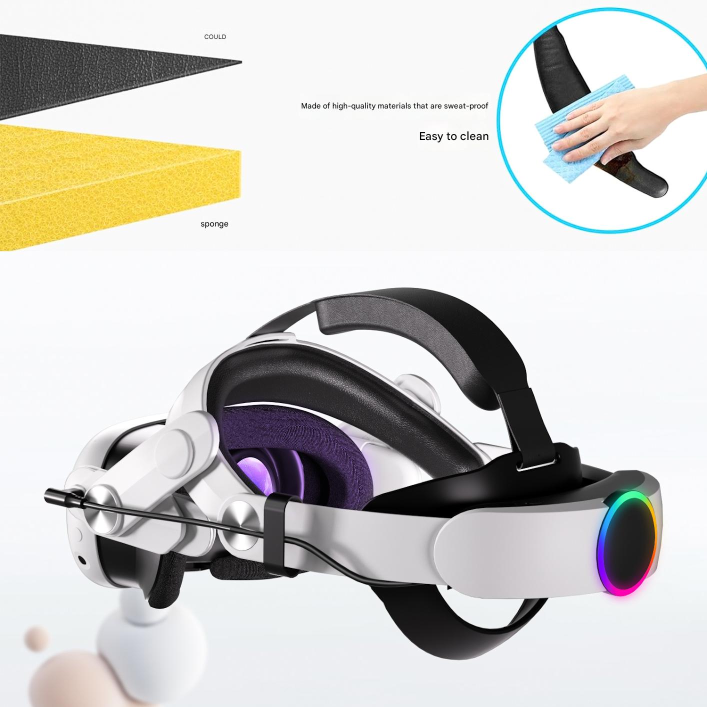 Meta Quest3/Quest3s head strap with battery