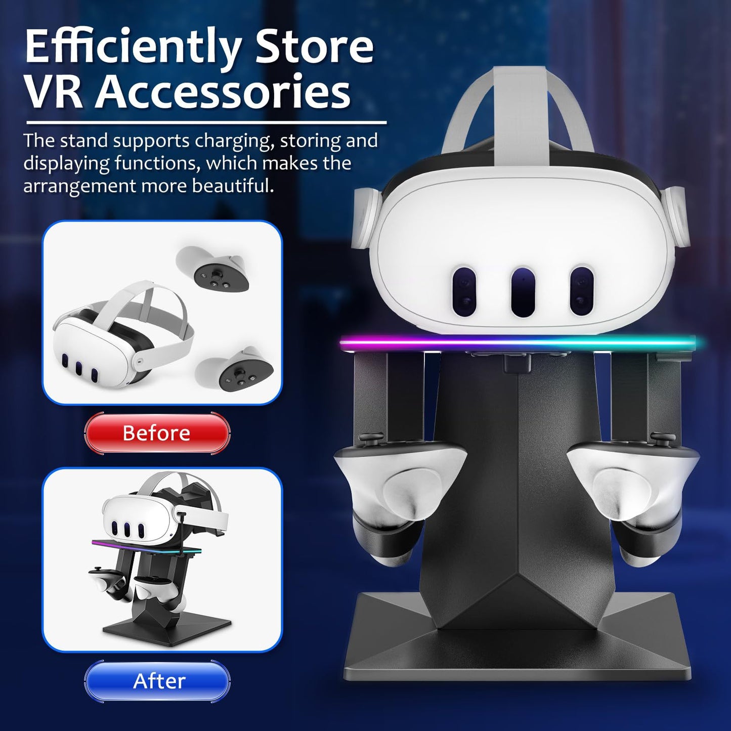RGB Charging dock For quest2/3/3s