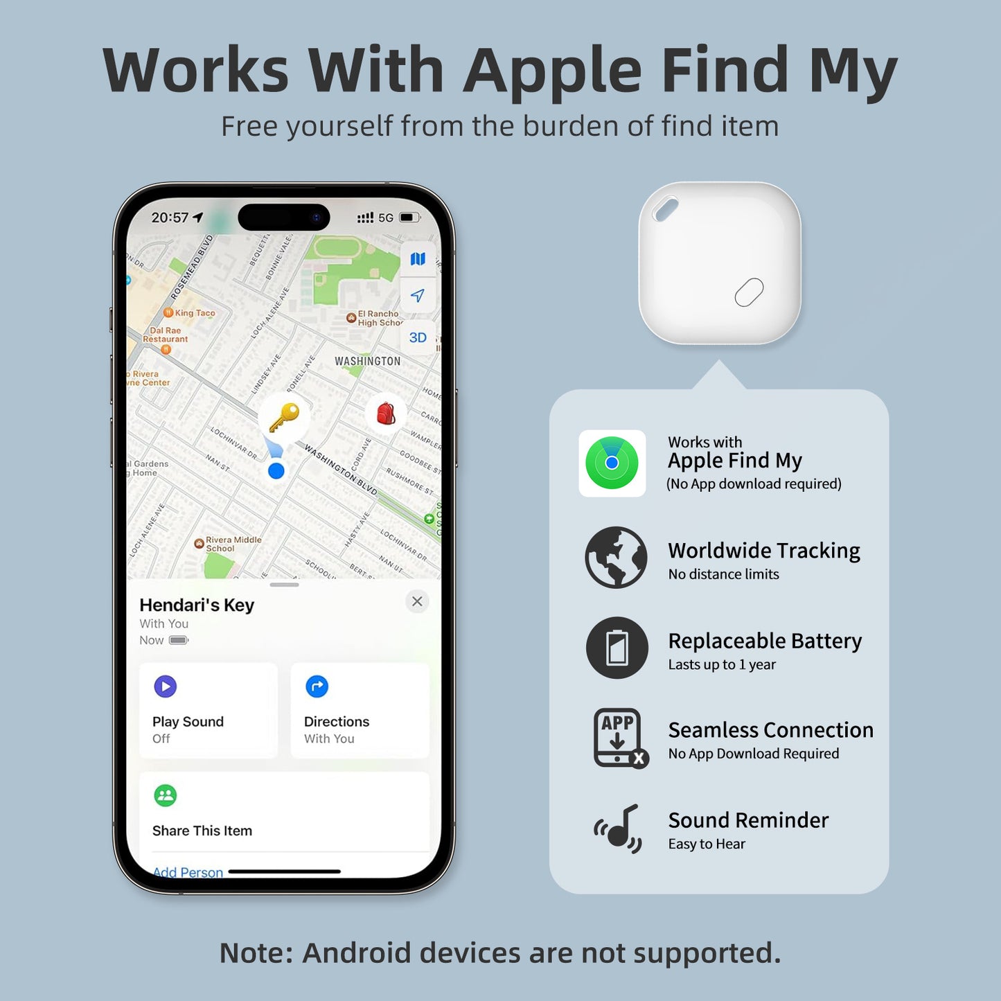 Apple iOS small anti-lost device-F02