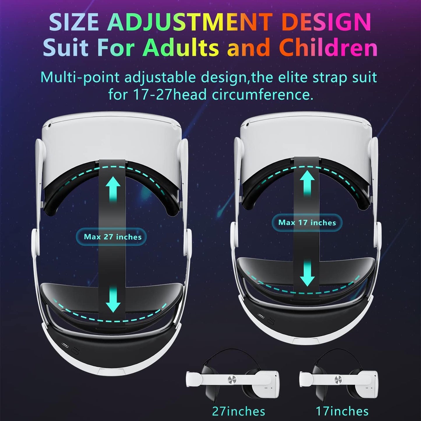 Meta Quest2 Head Strap with Battery