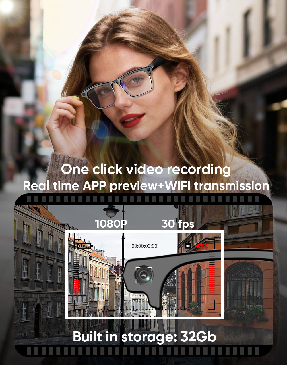 AI Smart Camera Glasses GM03