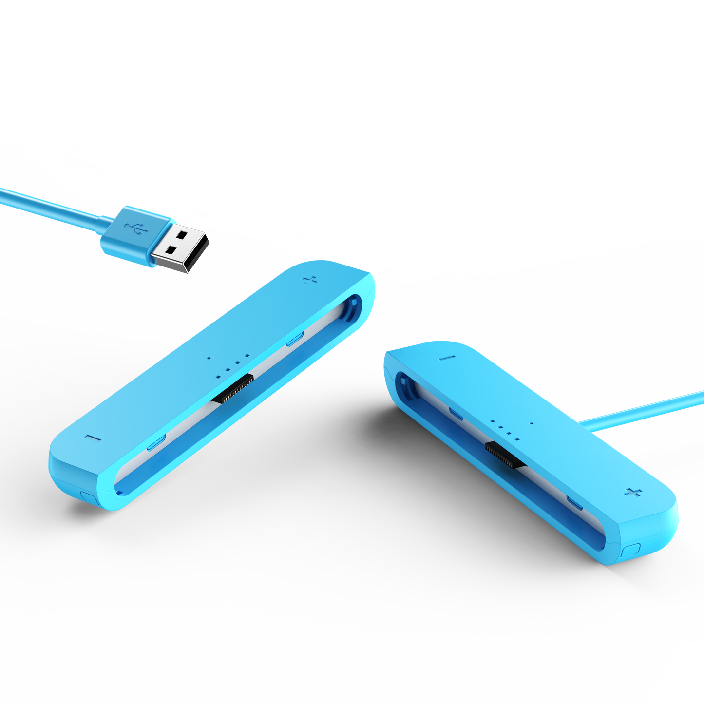 Two-in-one charging cable for left and right hands, with charging indicator light