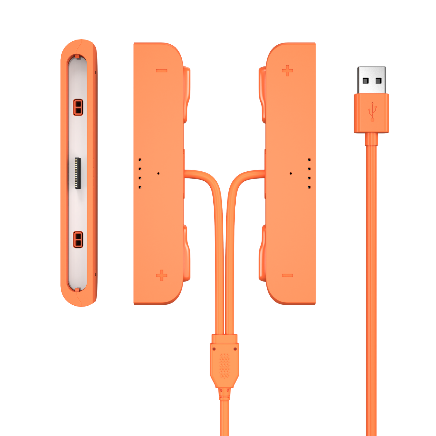 Two-in-one charging cable for left and right hands, with charging indicator light