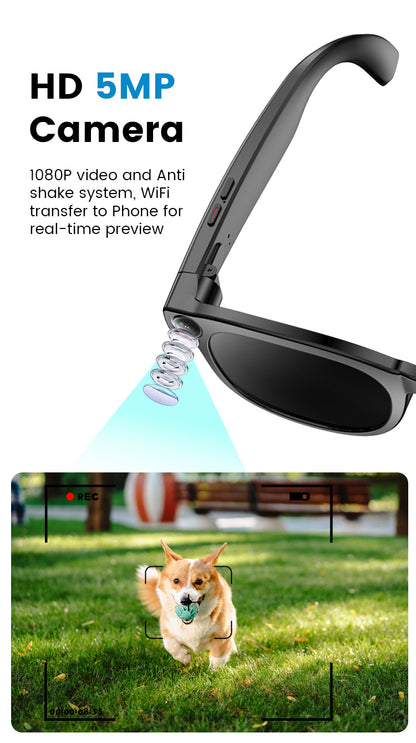 High-Quality Bluetooth Smart Glasses AI Smart Eyewear for Video Recording Photography and Translation