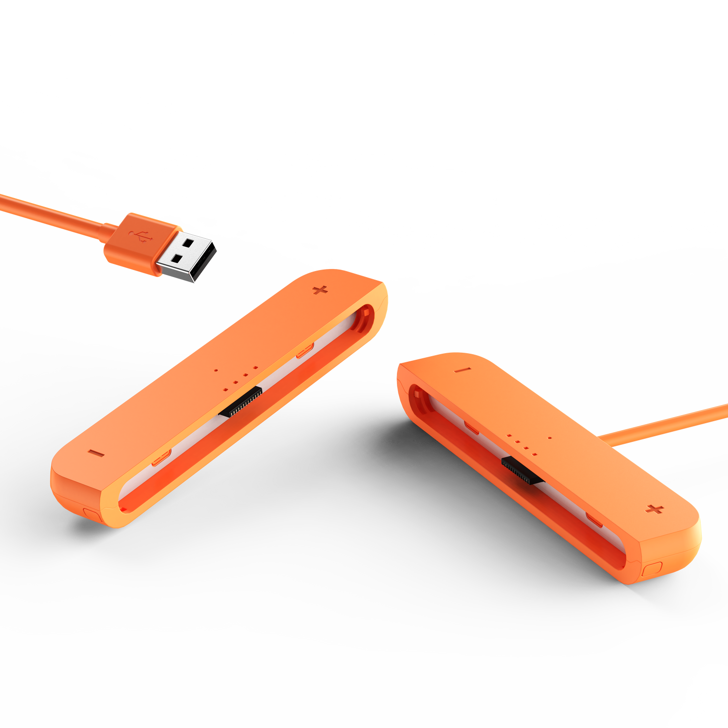 Two-in-one charging cable for left and right hands, with charging indicator light