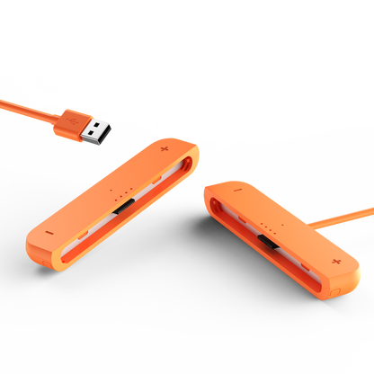 Two-in-one charging cable for left and right hands, with charging indicator light