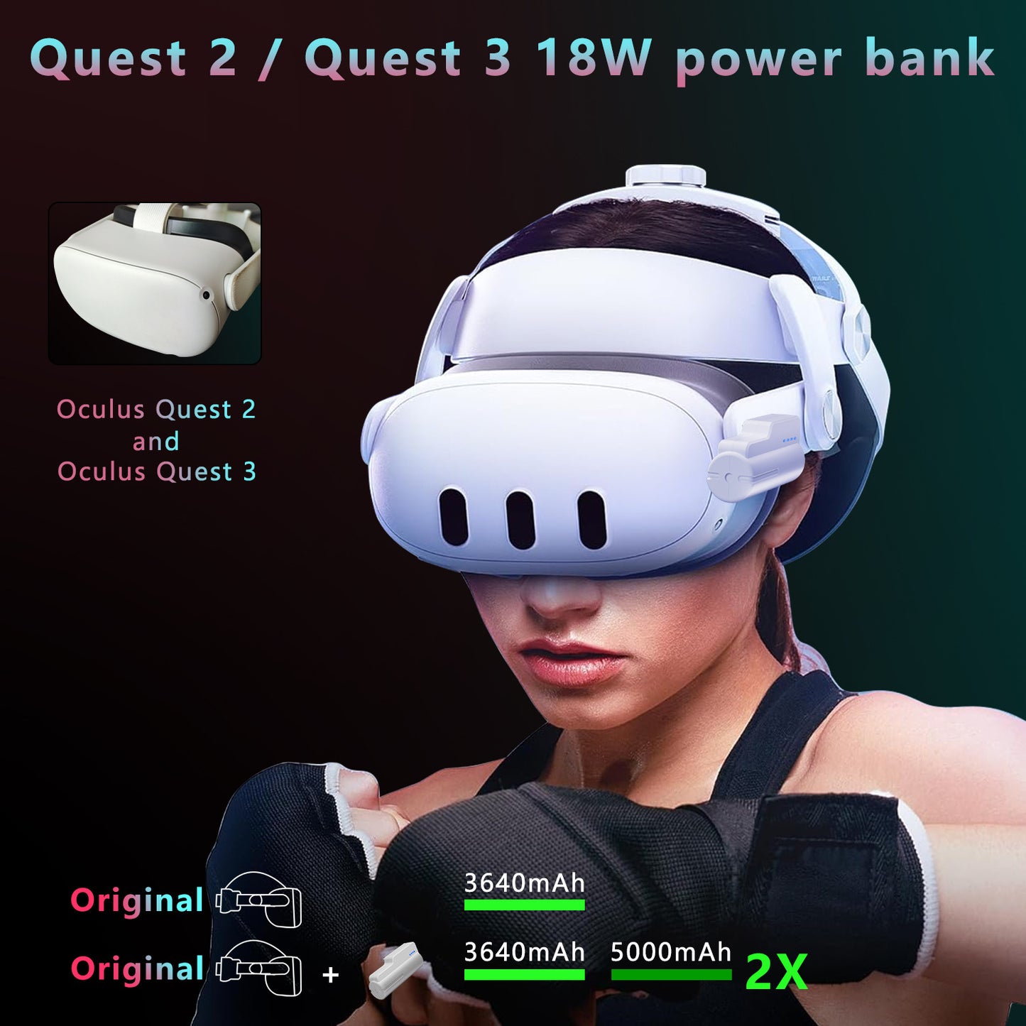Meta Quest2/3/3s  Battery pack