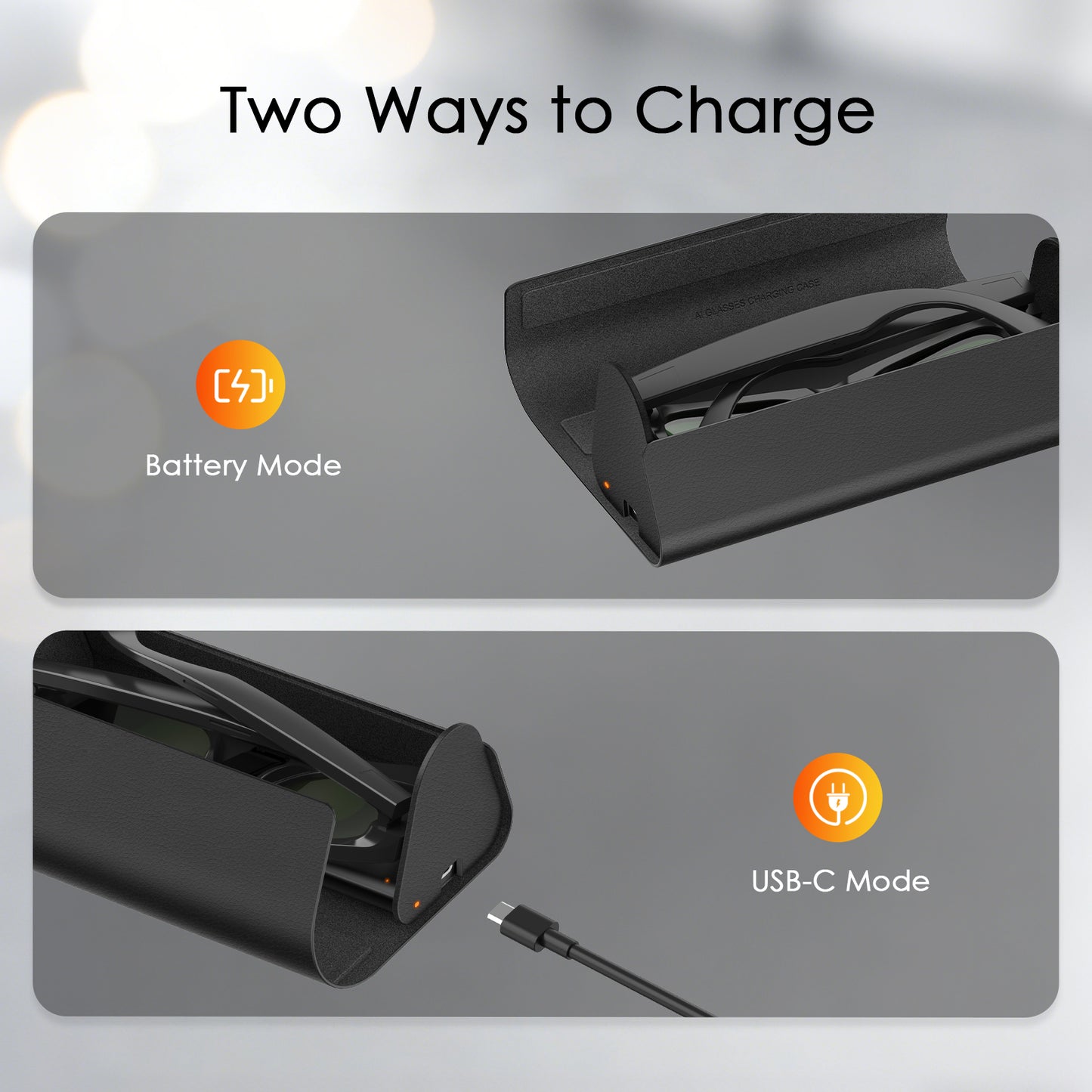 Foldable charging case for Ray-Ban Meta