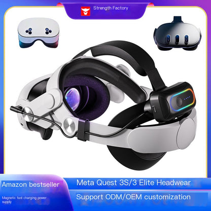 Meta Quest3/Quest3s  head strap with magantic battery
