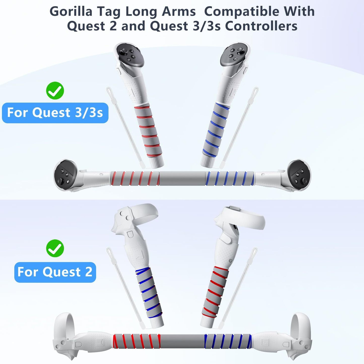 Meta Quest3/Quest3s/Quest2 grip extension