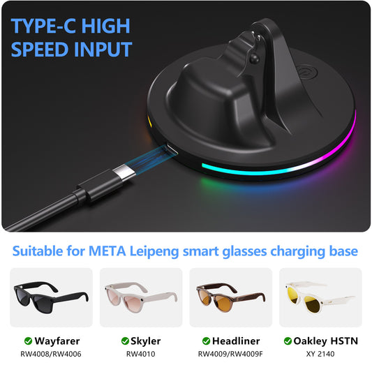 RGB Charging Dock for Ray-ban Meta glasses