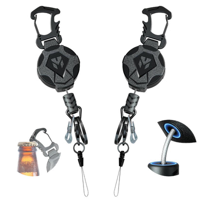 Metal retractable keychain anti-lost anti-theft keychain rebounds to prevent loss of hands strong magnetic drawstring easy to pull hanging buckle