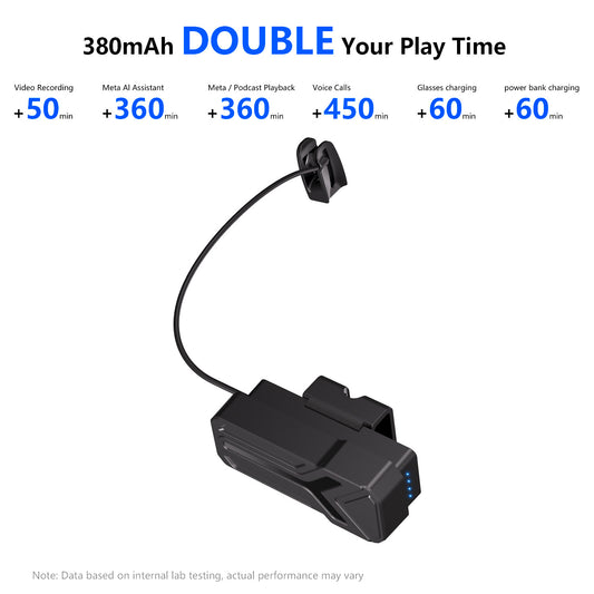 Battery Pack for Ray-ban Meta glasses