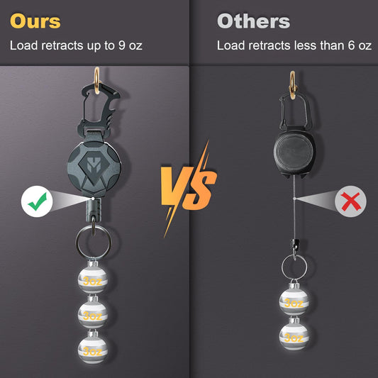 Metal retractable keychain anti-lost anti-theft keychain rebounds to prevent loss of hands strong magnetic drawstring easy to pull hanging buckle